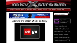 How to Activate and Watch CNNgo on Roku - mkvXstream