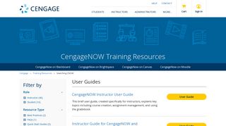 CNOW - Training Resources - Cengage