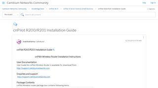 cnPilot R200/R201 Installation Guide - Cambium Networks Community