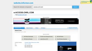 access.cnrl.com at WI. Submit Form - Website Informer