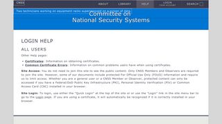 CNSS Login, Logout and Login Help - Committee on National Security ...