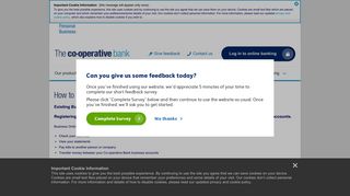 The Co-operative Bank | How to register for Business Online Banking