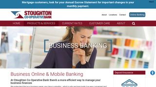Business Online & Mobile Banking | Stoughton Co-Operative Bank