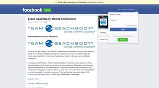 Team Beachbody Mobile Enrollment | Facebook