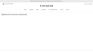 COACH: Customer login form title