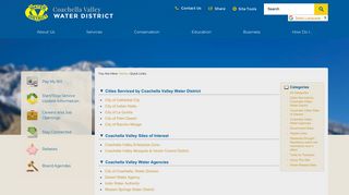 Cities Serviced by Coachella Valley Water District