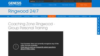 Coaching Zone Ringwood - Group Personal Training - Genesis ...