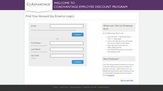 Find Your Account (by Email or Login) - CoAdvantage Employee ...