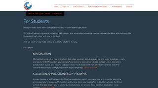 For Students - Coalition for College