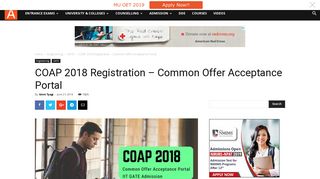 COAP 2018 Registration - Common Offer Acceptance Portal ...
