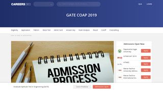 GATE COAP 2019 - Dates, Registration, Eligibility criteria