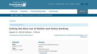 Getting the Most out of Mobile and Online Banking - Coast Central ...