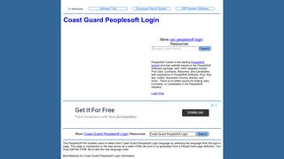 Coast Guard Peoplesoft Login - PeopleSoft Career