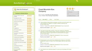 Rate my Employer - Coast Mountain Bus Company