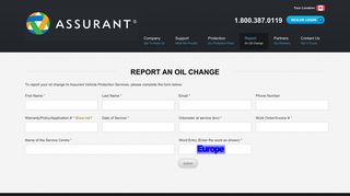 Report an Oil Change - Coast To Coast Dealers Services
