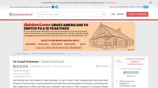 Go Grand Getaways - Travel Club Fraud, Review 500891 | Complaints ...