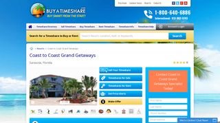 Buy Coast to Coast Grand Getaways Travel Club Memberships