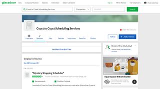 Coast to Coast Scheduling Services - Mystery Shopping Scheduler ...