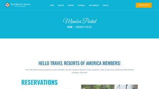 Member Portal - Travel Resorts of America