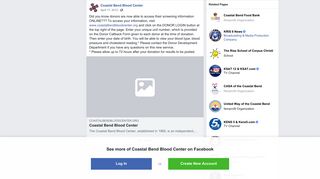 Did you know donors are now able to... - Coastal Bend Blood Center ...