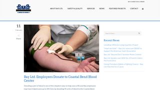 Bay Ltd. Employees Donate to Coastal Bend Blood Center » Bay Ltd.