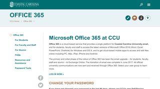 Office 365 - Coastal Carolina University