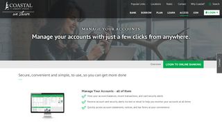 Manage Your Accounts | NC Credit Union Online Banking | Coastal