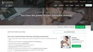 Rewards Credit Card | NC Credit Union Visa Credit Card | Coastal CU