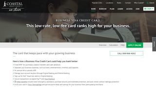 Business Visa Credit Card - Coastal Credit Union