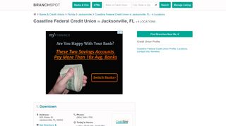 Coastline Federal Credit Union - Jacksonville, FL (4 Branch Locations)
