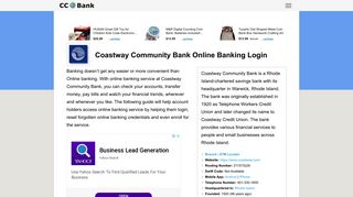 Coastway Community Bank Online Banking Login - CC Bank
