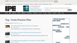 Tag : Coats Pension Plan | IPE