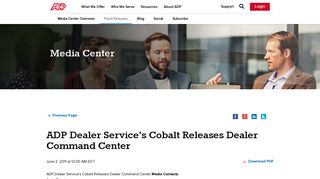 ADP Dealer Service's Cobalt Releases Dealer Command Center ...