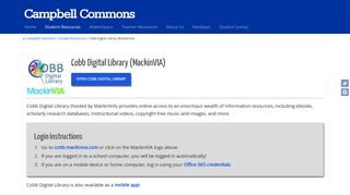 Cobb Digital Library (MackinVIA) – Campbell Commons