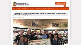 Coborn's, Inc. Store Directors present checks to area schools through ...