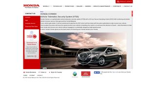 HONDA CONNEX Vehicle Telematics Security System - Honda Malaysia