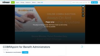COBRApoint for Benefit Administrators on Vimeo