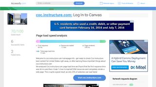 Access coc.instructure.com. Log In to Canvas