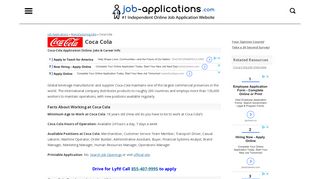 Coca-Cola Application, Jobs & Careers Online - Job-Applications.com