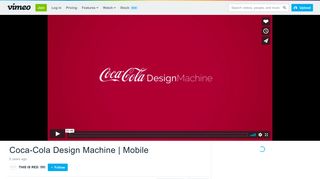 Coca-Cola Design Machine | Mobile on Vimeo