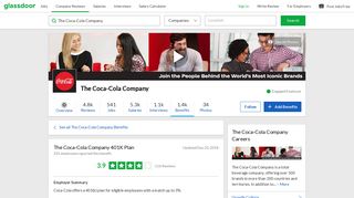 The Coca-Cola Company Employee Benefit: 401K Plan | Glassdoor