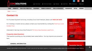 Contact Us - CokeSolutions