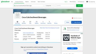 Working at Coca-Cola Southwest Beverages | Glassdoor