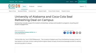 University of Alabama and Coca-Cola Seal Refreshing Deal on Campus
