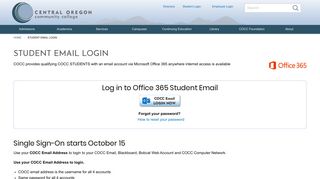 Student Email Login - Central Oregon Community College