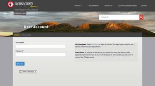 User account | Cochise County