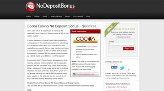 Cocoa Casino No Deposit Bonus - $60 Free | The Top No Deposit ...