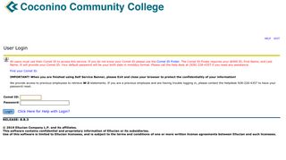 User Login - Coconino Community College