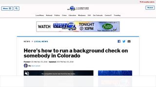 Here's how to run a background check on somebody in Colorado