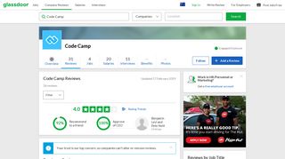 Code Camp Reviews | Glassdoor.com.au